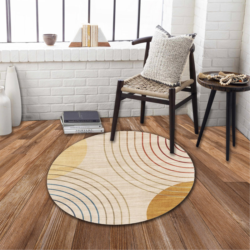 Tapis rond lavable antidérapant 41