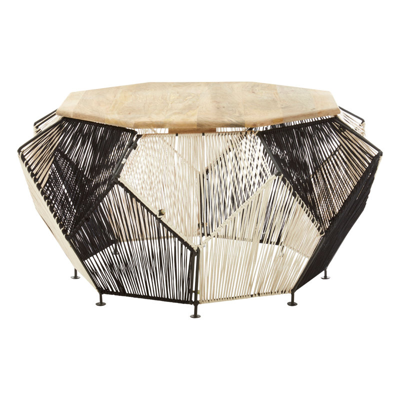 Ingersoll Frame Coffee Table, Black/White