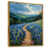 Toile avec cadre flottant or
