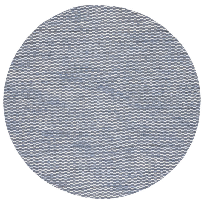 Marbella Flat Weave Performance Geometric Rug, Round 6'
