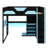 Functional Loft Bed With Study Desk, Multi-Tier Storage, USB Connectivity And Customizable RGB Lights-996581511