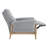 Michelle Upholstered Mannul Recliner with Solid Wood Legs and Padded Armrests-119783489