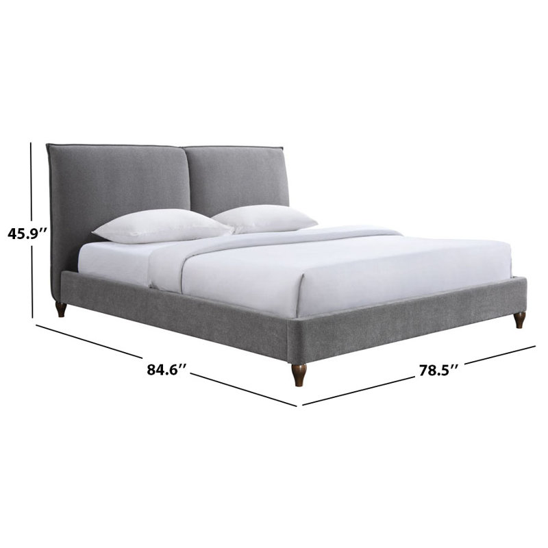 Sophianna Platform Queen Bed, RV King, Dark Gray/Walnut