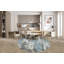 Abstract Area Rug in Gray/Light Blue/Ivory