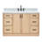 ARIEL Kellie 55 Single Sink Bathroom Vanity with Italian Carrara Marble Top-99405123