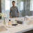 14.2" Scalloped Edge Caracatta Gold Natural Marble Tray, Mirror Polished Solid Marble Vanity Organizer Tray with Anti-Slip Rubber Feet, Decorative Storage Tray for Bathroom Countertops and Bedroom Dressers-127309090-127309094-130166401