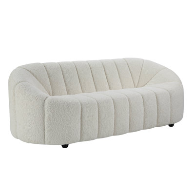 Osmash White Teddy Sherpa Sofa