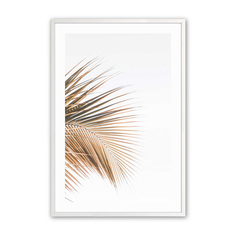 Palm Palm Harmony, dans un cadre,, Cadre opaque blanc, H 11 po x l 9 po x P 1,25 po