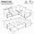 Oversized L-Shaped Convertible Sofa Bed with Removable Cushions