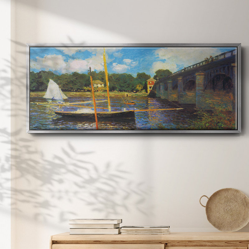 Le pont de la route, Argenteuil par Monet, toile encadrée