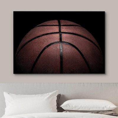 Close Up High Contrast Details Basketball Boys Room Decor Sports Fitness Photography Wall Decor
