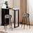 Ensemble de 2 tabourets de bar en filigrane bleu cobalt à motif victorien