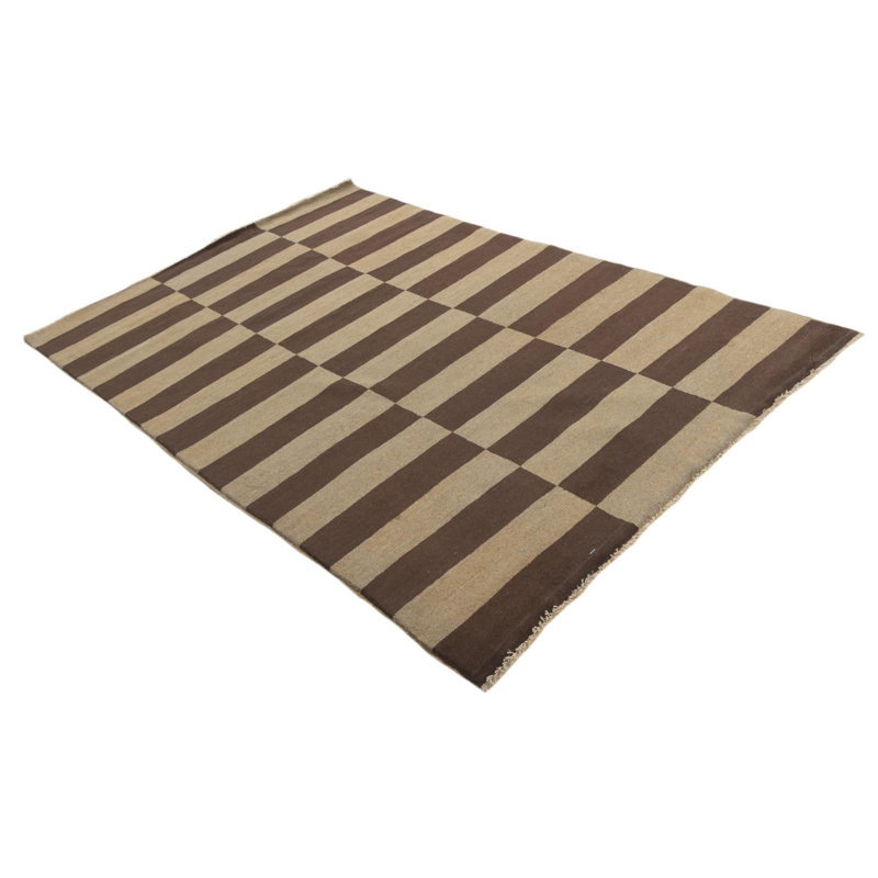 Tapis brun clair et brun 5 pi 2 po x 7 pi 11 po Perkins