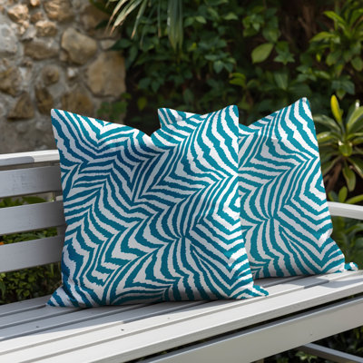 Coussin intérieur / extérieur à imprimé zébré Lola