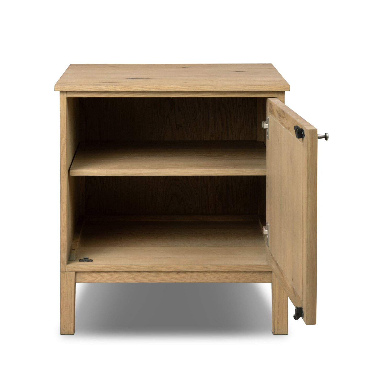 Ciomara Left Nightstand-Aged Natural Oak, Natural Oak, Left