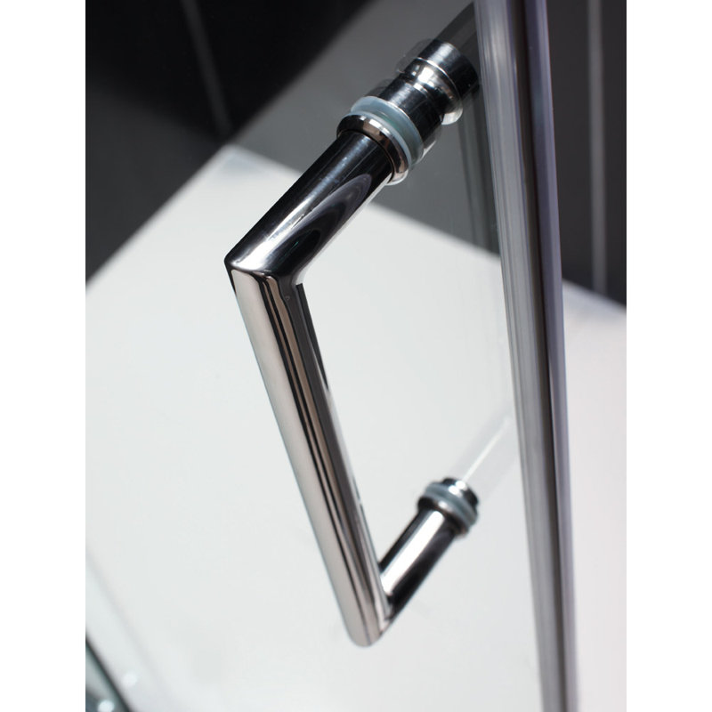 Unidoor 61" Frameless Hinged Shower Door with ClearMax Technology