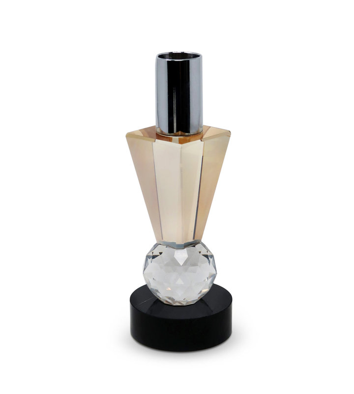 Porte-bougie multicolore en cristal