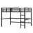Metal Loft Bed With Power Outlet And LED Lighted, Space-Saving