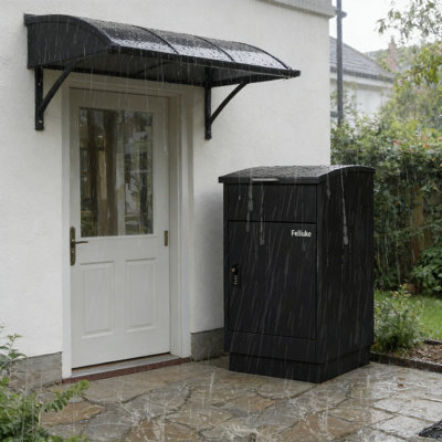 Heavy-Duty Outdoor Package Delivery Box With Lock, Waterproof And Anti-Theft Parcel Drop Box For Porch, Curb, Home And Business Use
