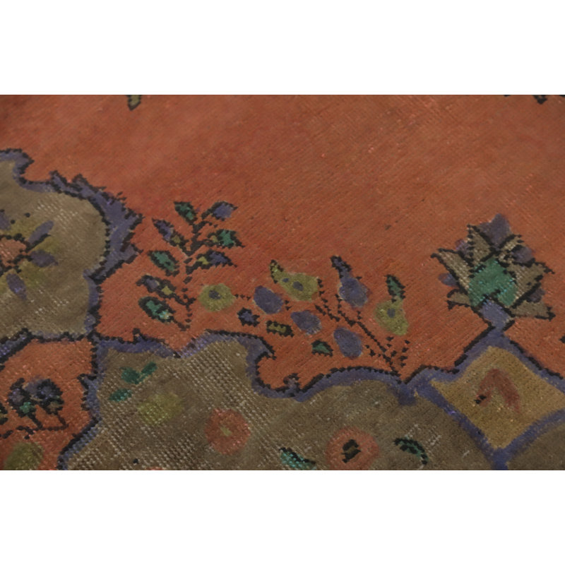 Tapis traditionnel traditionnel 7 x 9 avec des motifs floraux complexes et des couleurs vives