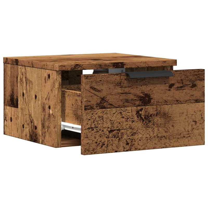 Canouan 34cm W Manufactured Wood Bedside Table, Reclaimed Wood