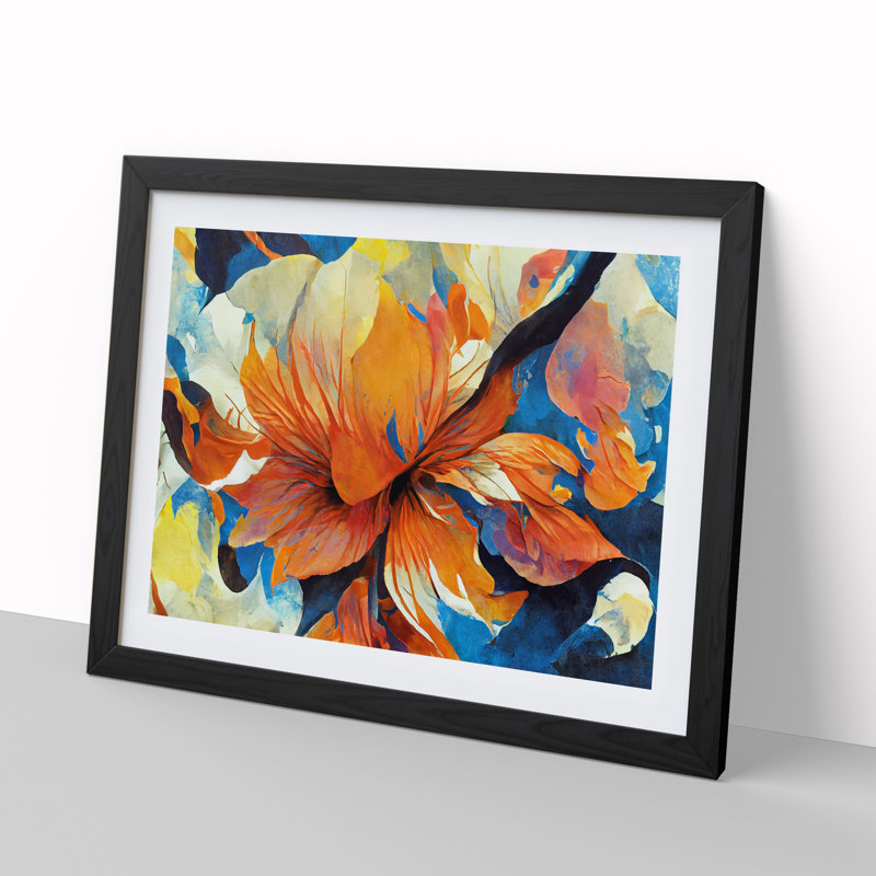 Flowers - Framed Print, Black Framed, 46cm H x 64cm W