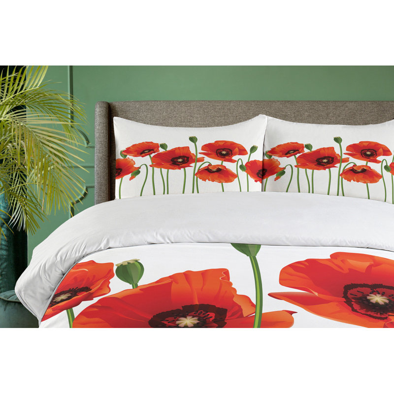 Floral Traditional Floral Duvet Cover, King