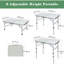 Table de camping pliante, table de pique-nique portable, table pliante en aluminium, 3 tables de salle à manger portatives réglables pour camping-car, pique-nique, plage