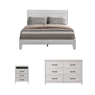Ensemble de chambre à coucher moderne 3 pièces Allysyn