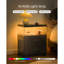 Table de chevet avec lumières DEL, couleurs de lumière réglables, table de chevet, table d'appoint avec 2 tiroirs-576139920