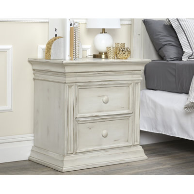 Vienna 2 Drawer Solid Wood Nightstand