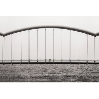 Bike On Bridge 1 Piece Wrapped Canvas Wall Art