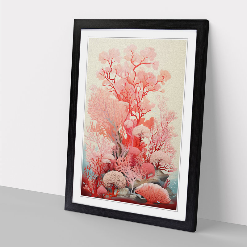 Single Picture Frame Print on Wood, 64cm H x 46cm W, Black Framed