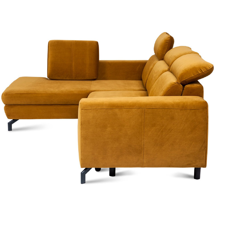 Dylon 5 Seater Sofa Bed, Orange, Left Hand Facing