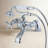 Kingston Brass Kingston Three-Handle 2-Hole Deck Mount Clawfoot Tub Faucet with Hand Shower-11174448