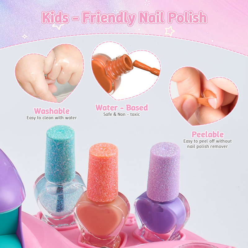 Kids Nail Polish Pretend Toy Set