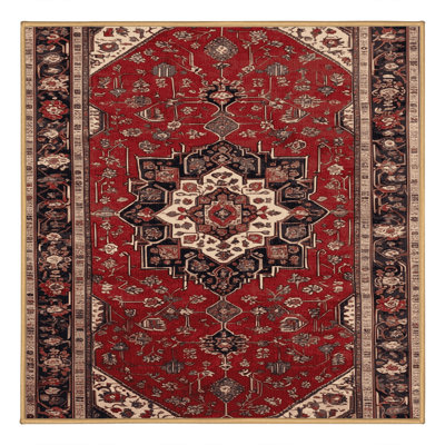 Machine Washable Turkish Brown Area Rug