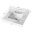 31 Inch Marble Vanity Top, Bathroom Vanity Top with Undermount Rectangular Middle Sink and 4" Height Backsplash