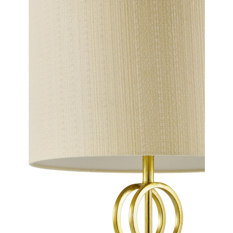 Lampe de table Parham, Or/noir, Beige