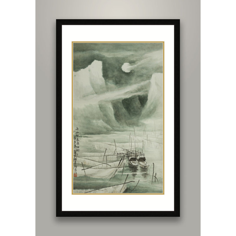 Boats and Tides in the Moonlight 2 by Chen Xiaoping - Single Picture Frame Print