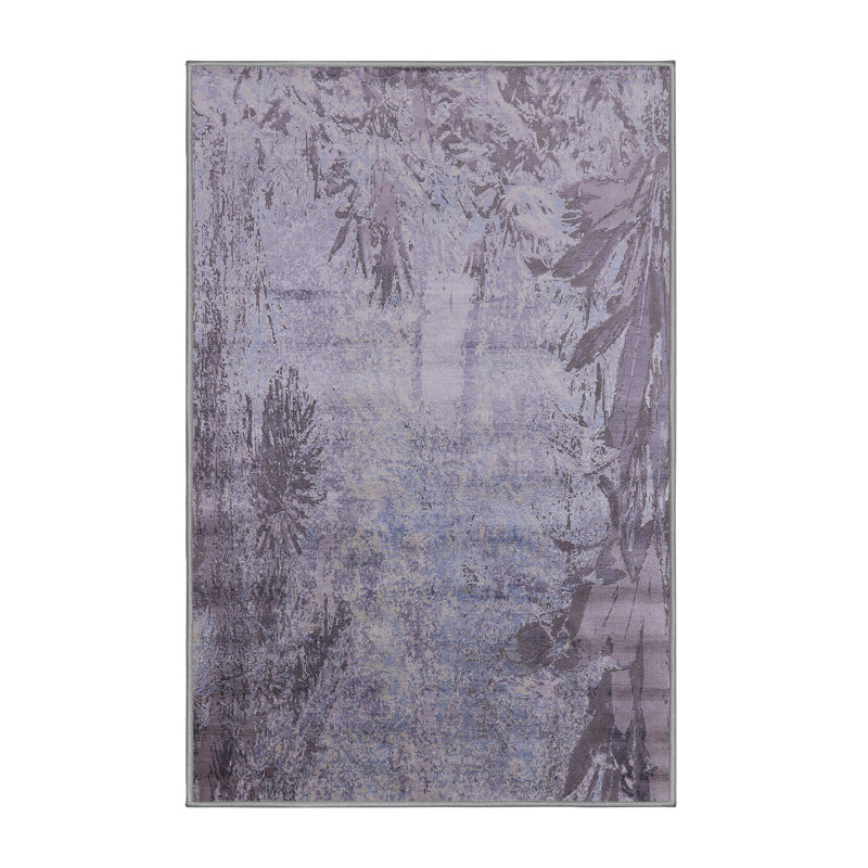 Tapis 100% Mid-Century moderne lavable à la machine 2069, Rectangle de 5 pi x 8 pi