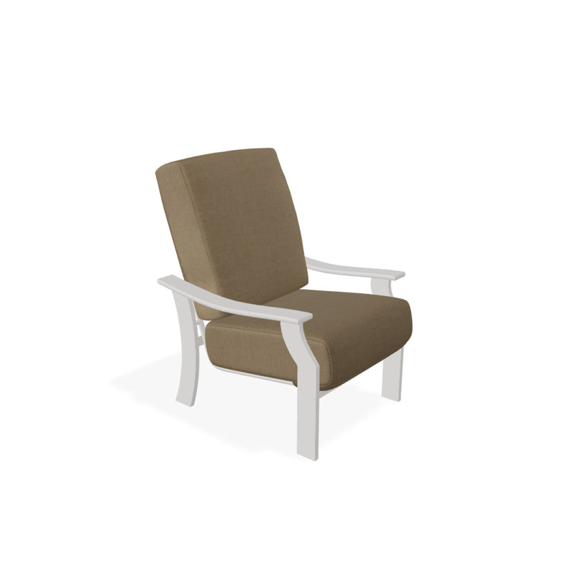 St. Catherine Outdoor Lounge Chair, Textured Snow, Wren