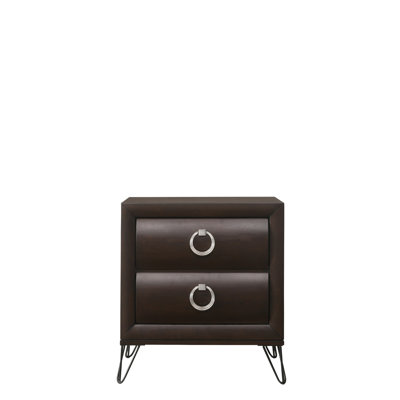 Tablita Dark Merlot Finish Nightstand (Only Nightstand)
