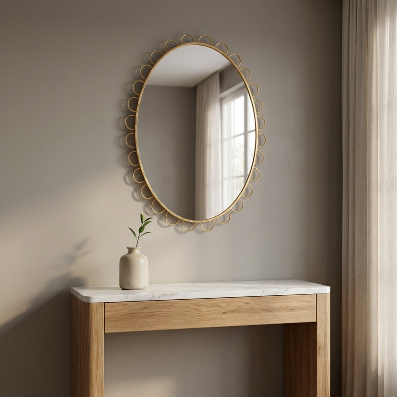 Tirreno Oval Mirror, 30.5" H x 23.5" W x 1.25" D