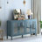 Roanna Retro Mirrored Sideboard with Closed Grain Pattern-790785