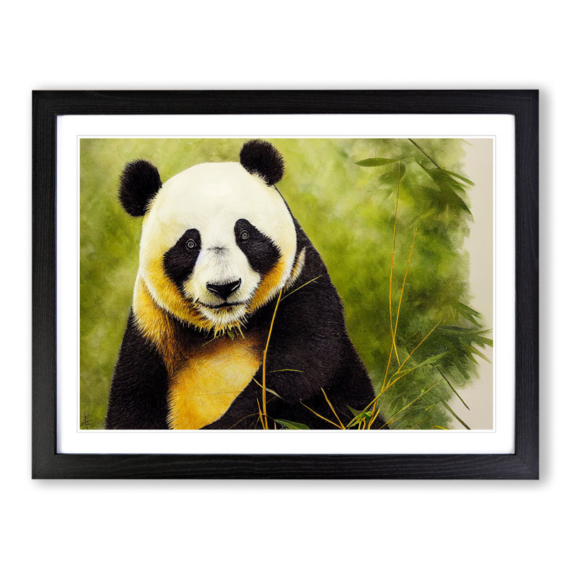 Unbelievable Panda - Framed Print, Black, 25cm H x 34cm W x 2cm D