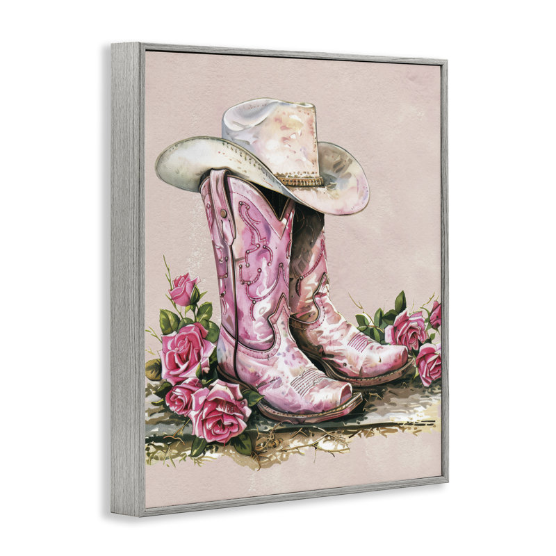  «Glam Bling Cowgirl», art de la giclée encadrée par lettré et doublé, H 14 po x l 11 po, Estampe numérique Farmhouse