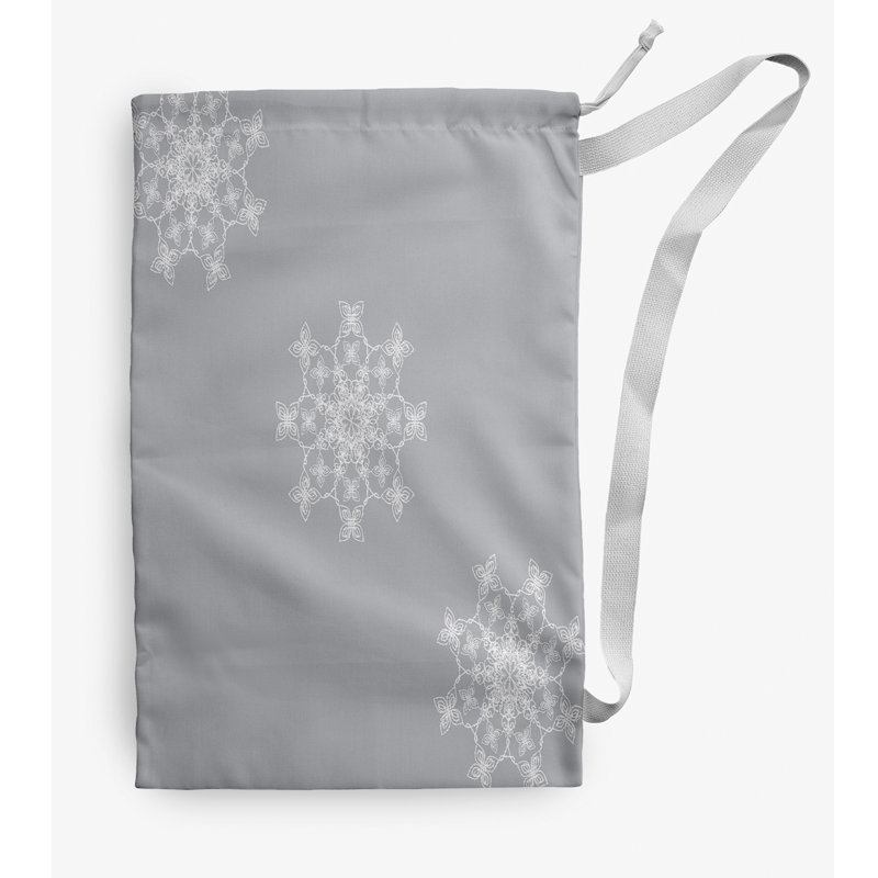 Fabric Laundry Bag with Handles, Gray, Small (29" H x 18" W)
