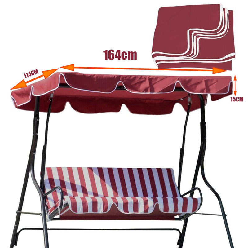 4 Person Porch Swing with Canopy, Red