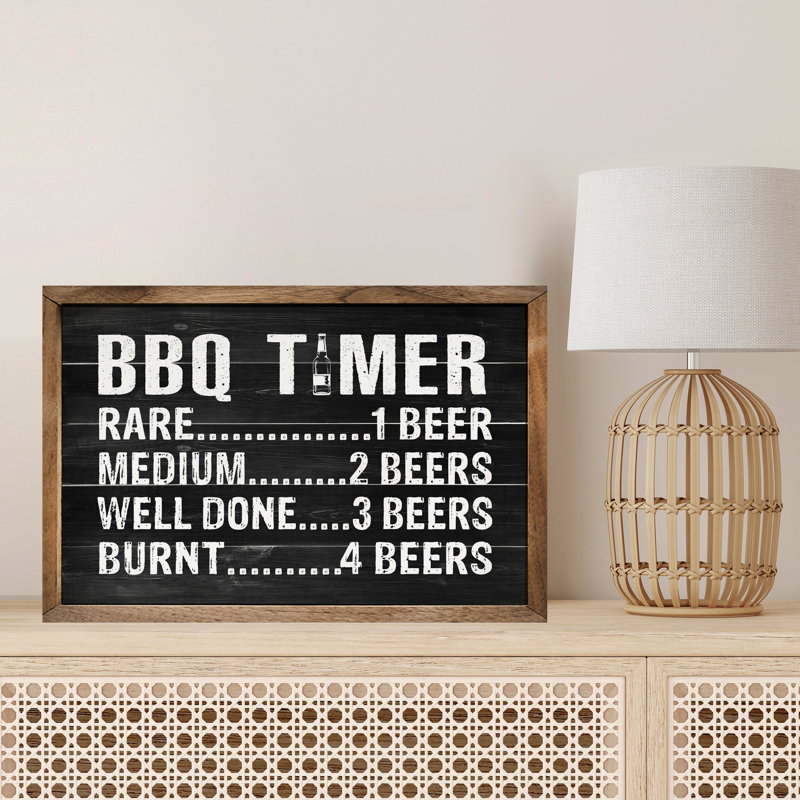 BBQ Timer Black, 10" H x 16" W